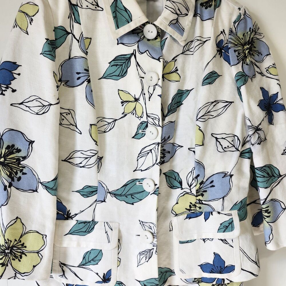 Emma James Jacket & Skirt Suit Set Floral Women’s Size 10 - Picture 3 of 16